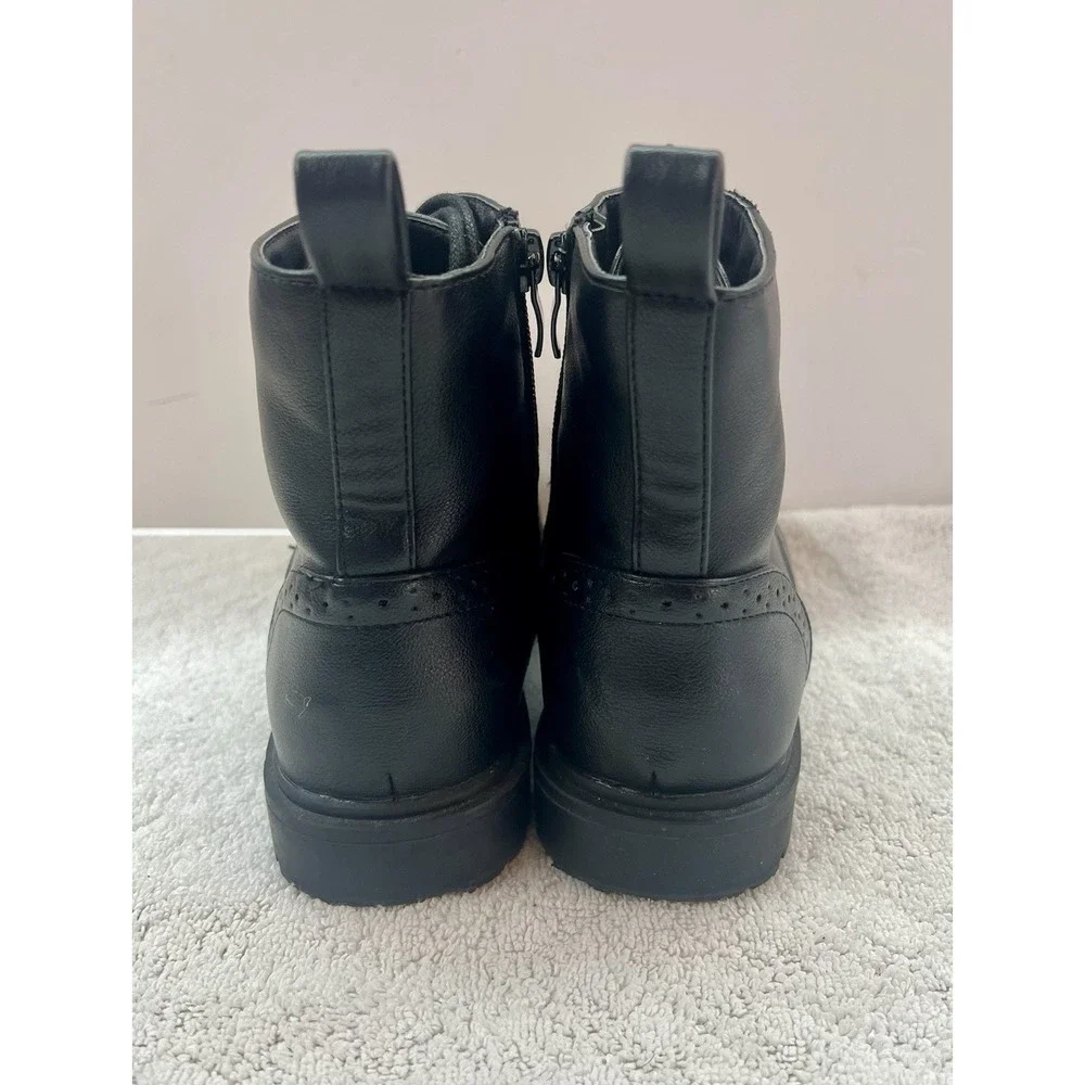Dream‎ Pairs Kids Black Zip Up/Laced Boots Size 13